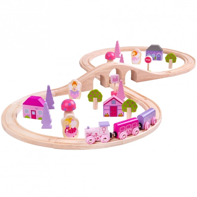 Bigjigs Rail Holz-Eisenbahn Acht Set für Prinzessinnen