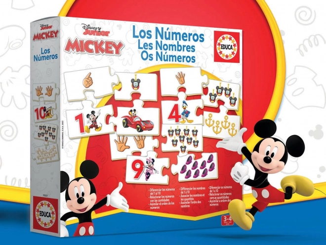 Lernpuzzle Micky Maus und Freunde: Zählen 10x4 Teile