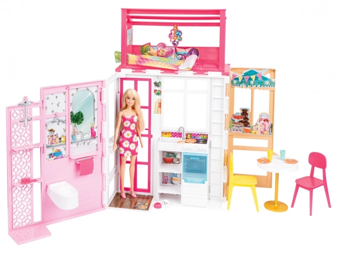 Barbie Puppenhaus mit Puppe und Welpe Spielset