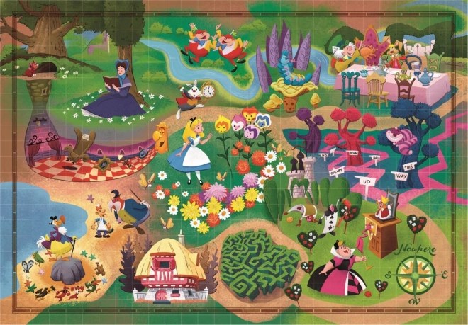 Clementoni Puzzle Story Maps: Alice im Wunderland 1000 Teile