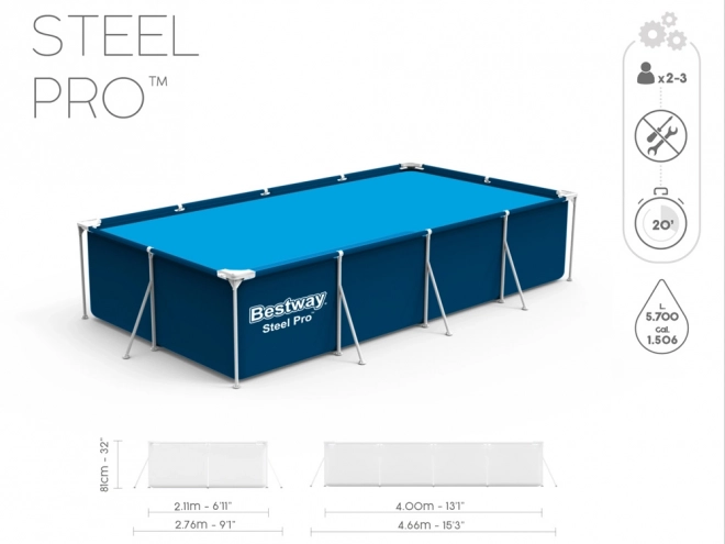 Familienpool Bestway 400x211x81cm