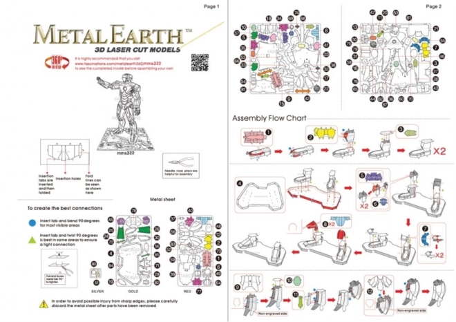 3D-Puzzle METAL EARTH Avengers: Iron Man