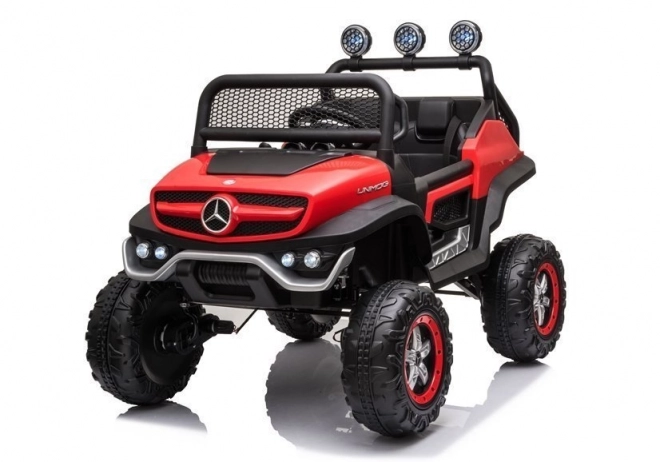 Mercedes Unimog Elektrofahrzeug für Kinder in Rot