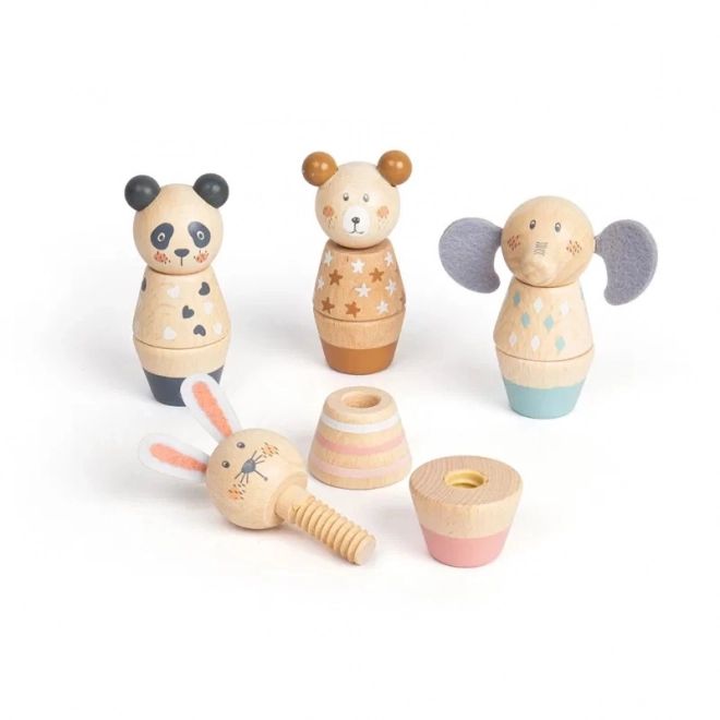 Bigjigs Toys Schraubtiere aus Holz