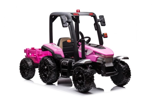 Rosa Elektrotraktor für Kinder