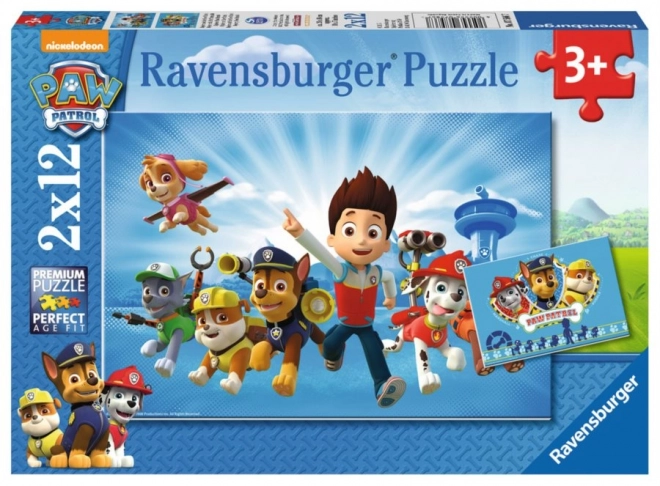 Ravensburger Paw Patrol Kinderpuzzle 2x12 Teile