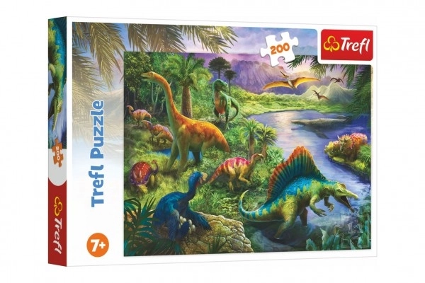 Puzzle 200 Teile Räuberische Dinosaurier