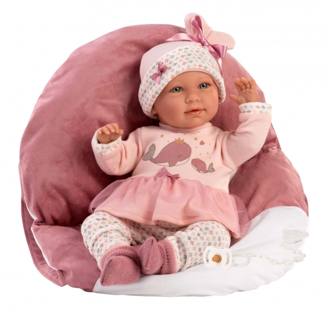 Realistische Puppe Baby mit Sound und weichem Körper - 42 cm