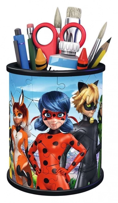 3D Puzzle Stifthalter Miraculous Ladybug und Cat Noir