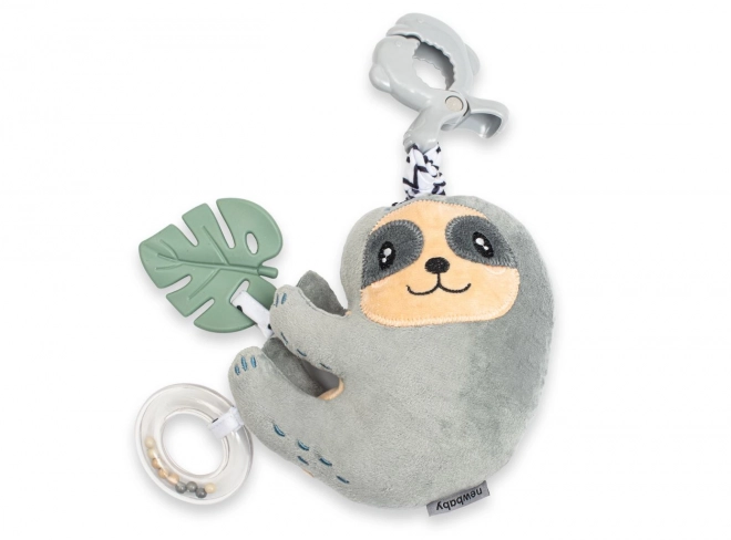 Plüsch-Lenktier mit Clip New Baby Sloth 15cm