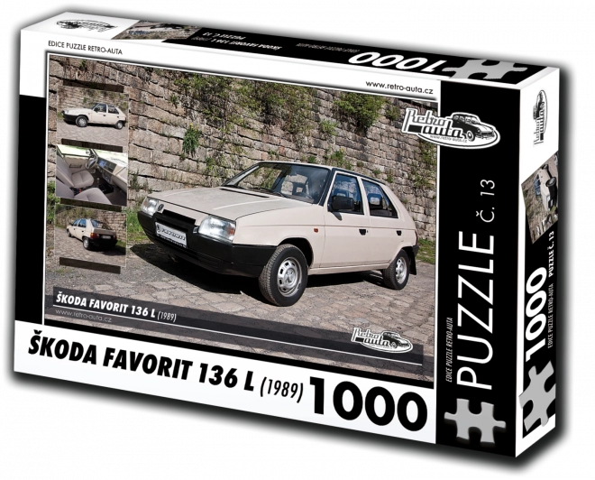 Retro-Auto Puzzle Škoda Favorit 1000 Teile