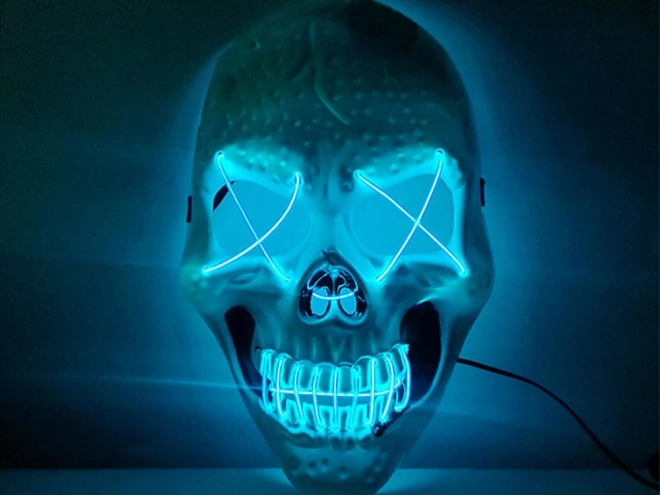 Leuchtende Skull Maske für Halloween-Partys