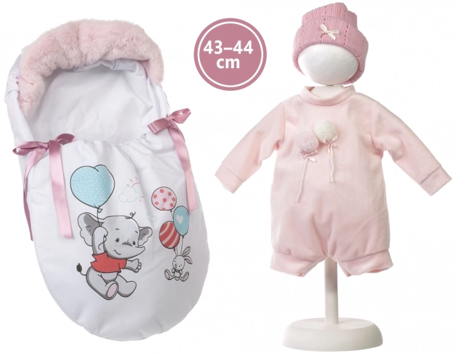 Realistische Babypuppe mit Geräuschen und weichem Körper 44 cm