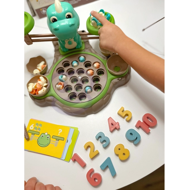 Woopie Lernspiel Dinosaurier Waage und Angelspiel