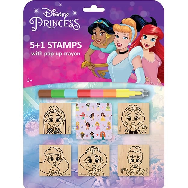 Disney Prinzessinnen Stempelset mit Wachsmalstift