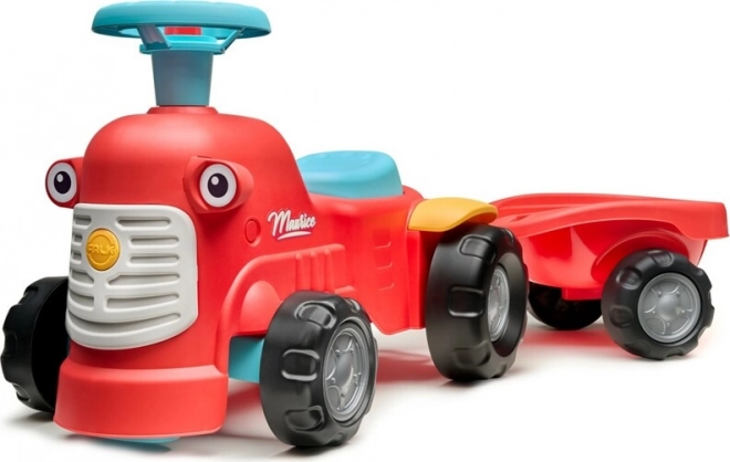 Rutschfahrzeug Traktor mit Anhänger Munico rot