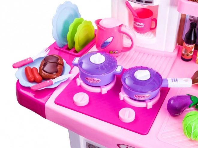 Interaktive Kinderküche mit Kühlschrank – rosa