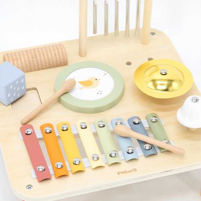 Holzmusiktisch und sensorischer Lerntisch 7in1