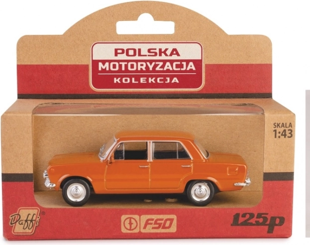 Metallmodell PRL Fiat 125p im Maßstab 1:43 – braun