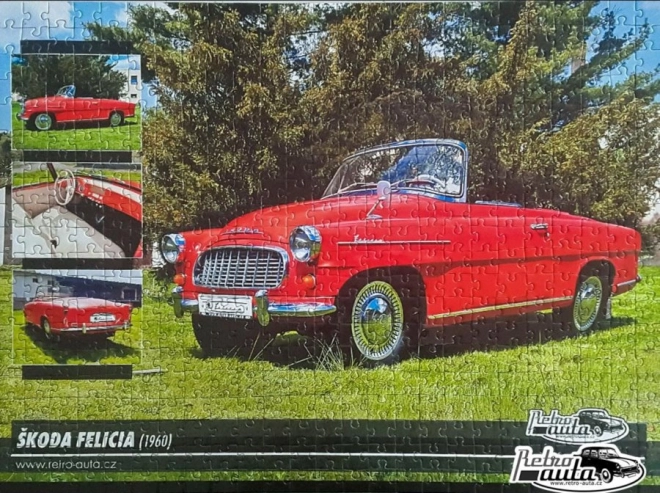 Retro-Autos Puzzle Škoda Felicia 1960 - 500 Teile