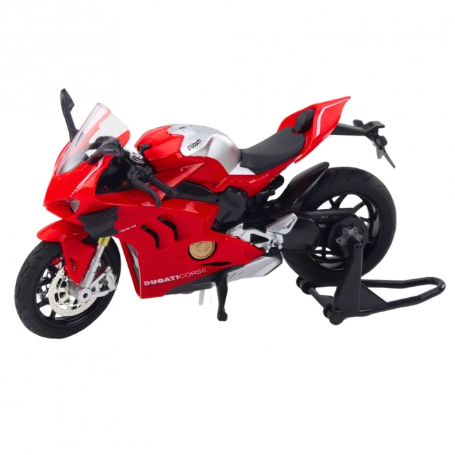 Sportmotorrad aus Metall mit Licht und Ton Rot 1:12