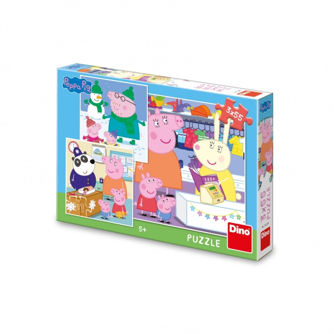 Puzzle Peppa Pig 3x55 Teile