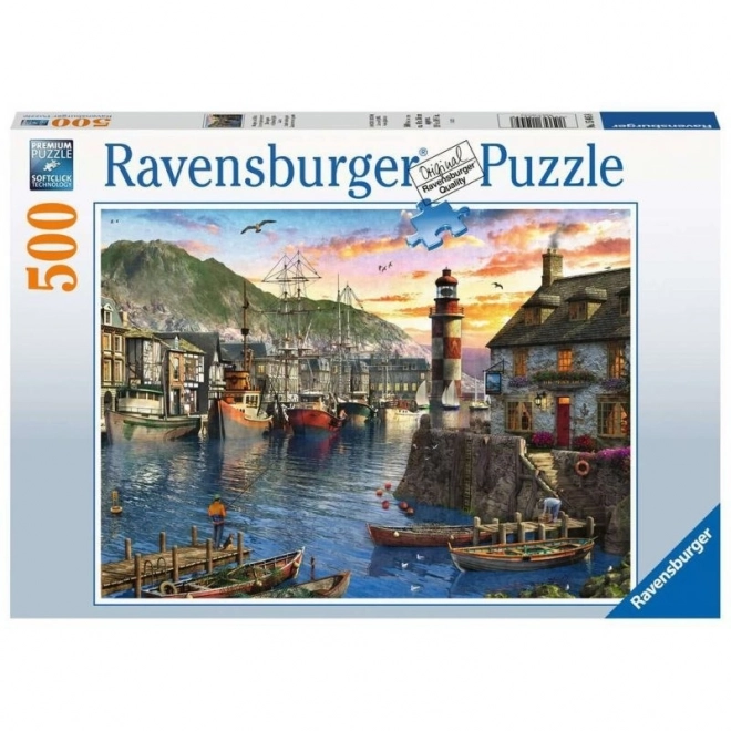 Ravensburger Puzzle Sonnenaufgang im Hafen