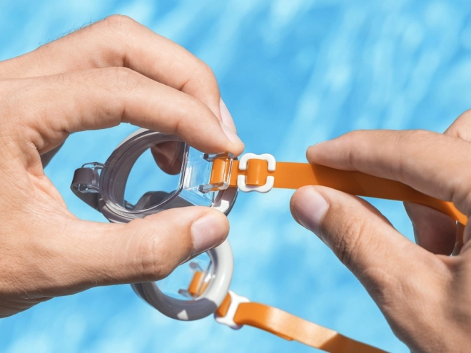 Bestway Schwimmbrille Aqua Burst Essential für Erwachsene und Jugendliche – weiß