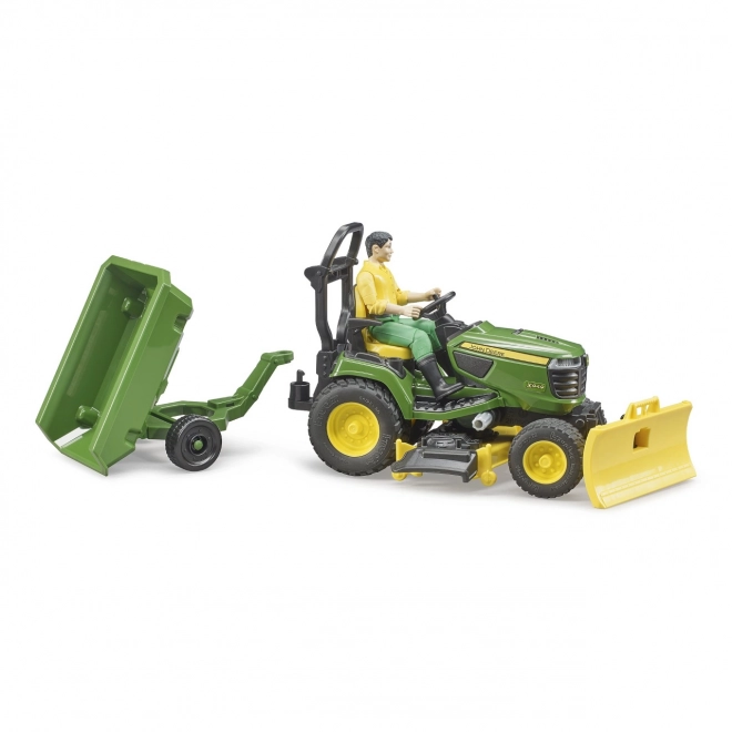 Bruder John Deere X949 Rasentraktor mit Gärtner