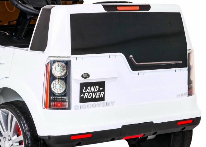 Land Rover Discovery Elektrisches Kinderauto weiß + Fernbedienung + EVA-Räder + langsamer Start + MP3 Radio