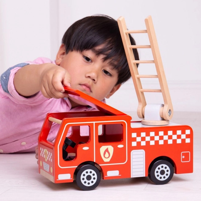 Holz Feuerwehrwagen von Bigjigs Toys