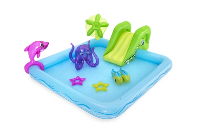 Bestway Garten Spielplatz Fantastisches Aquarium mit Rutsche