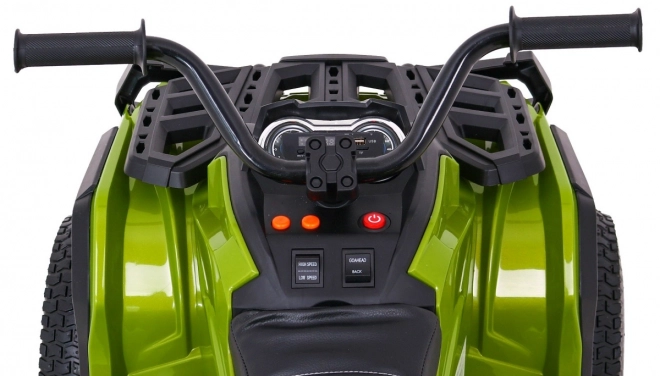 Kinder-Batterie-ATV Air Quad Grün + aufblasbare Räder + Radio MP3 + langsamer Start