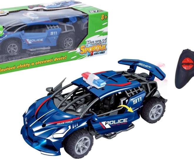 Fernsteuerbares Polizei-RC-Auto mit Raucheffekt