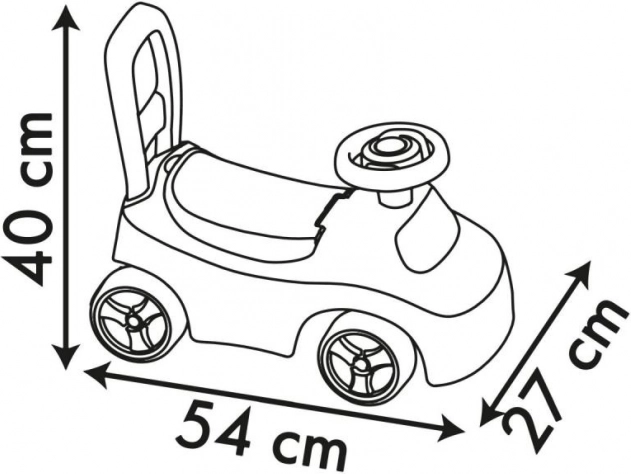 Rutschauto mit Stitch-Motiv
