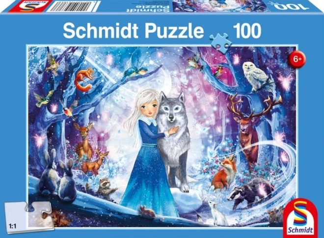 Schmidt Puzzle Prinzessin im verschneiten Wald 100 Teile