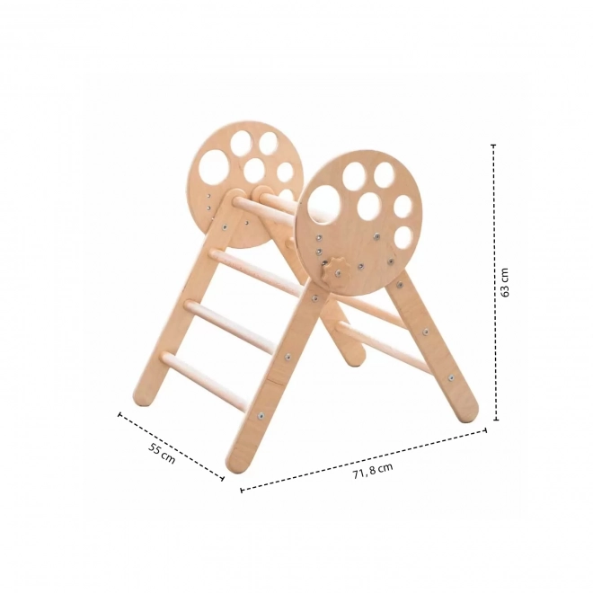 Montessori Kletterdreieck Mini Naturholz