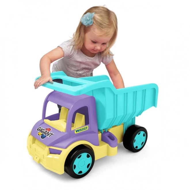 Großer lila-türkis Kipper Gigant Truck