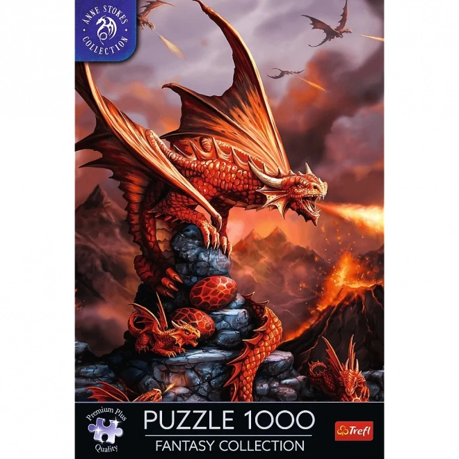 Puzzle 1000 Teile Feuriger Drache Anne Stokes