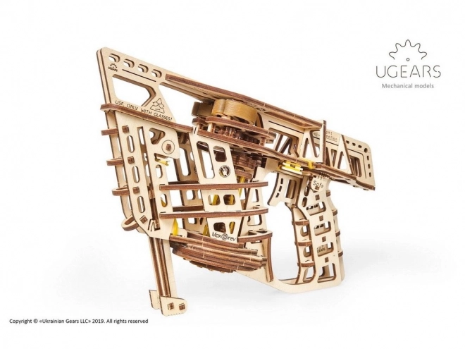 Ugears 3D Mechanisches Holzpuzzle Katapultflugzeug