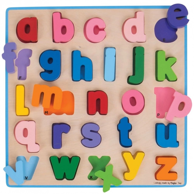 Bigjigs Baby Holzpuzzle Alphabet Kleinbuchstaben