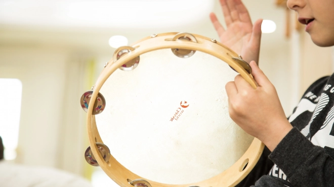 Tamburin Holz Kinderinstrument 25 cm von Classic World