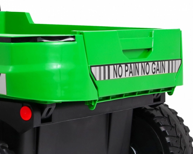 Bauernfahrzeug für 2 Kinder Grün + 4x4 + Fernsteuerung + Kipper + LED Audio