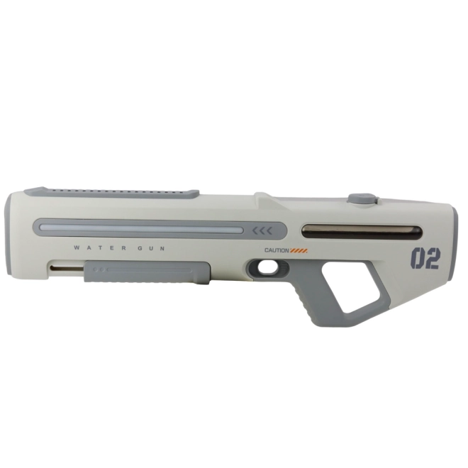 Elektrische automatische Wasserpistole grau-weiß 62 cm