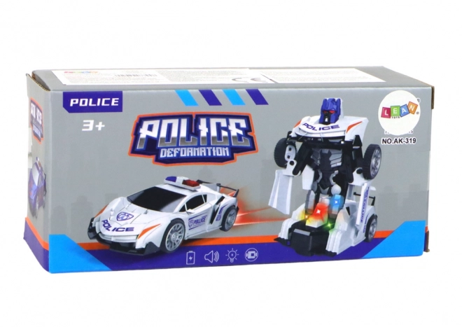 2-in-1 Polizei Autobot Weiß Transformierung