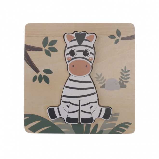 Kleines Holzpuzzle Zebra