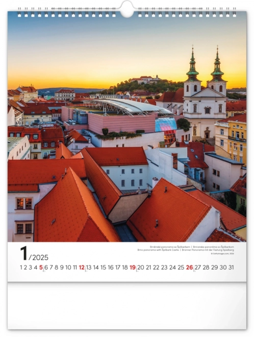 Notique Wandkalender Brno 2025