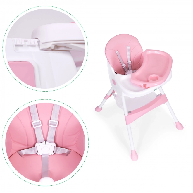 Hochstuhl in Rosa von ECOTOYS