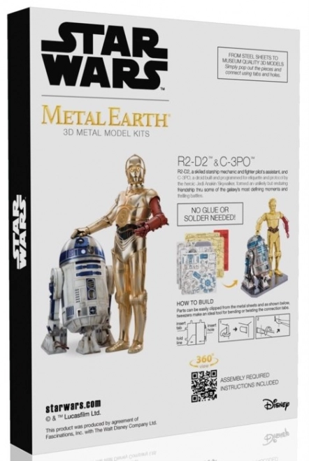 Metal Earth 3D Puzzle Star Wars: R2D2 und C-3PO Deluxe Set