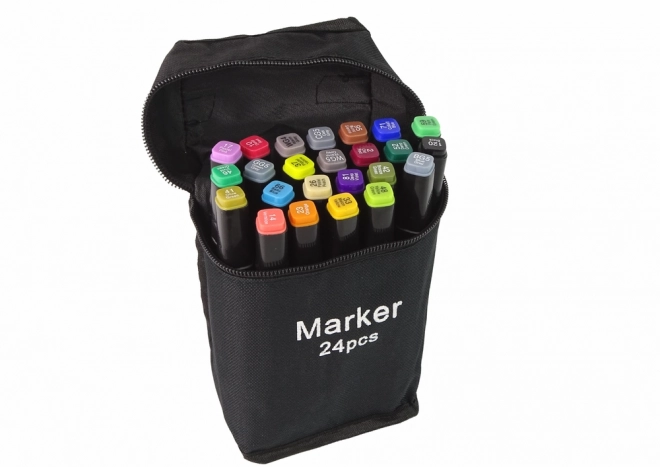 Doppelseitige Alkoholmarker Set mit Tasche 24 Stück